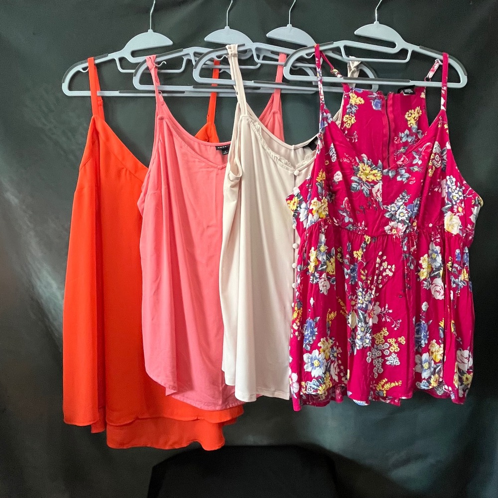 Torrid Womens Plus‎ Size Camisole Bundle Floral Lace 4 Piece Set Size 2X